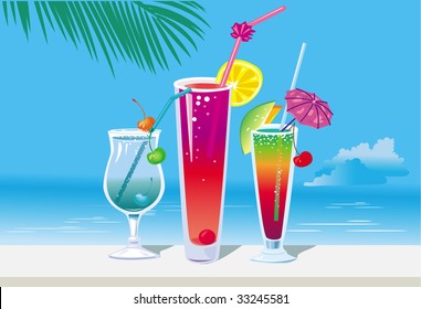 Cocktails on the beach