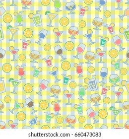 Cocktails pattern, good for wallpaper.