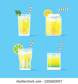 cocktails set, alcohol drinks glasses set 