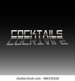 Cocktails tag with a mirror shadow