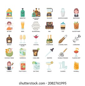 Cocktails , Thin Line and Pixel Perfect Icons