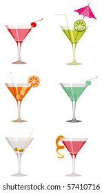 Cocktails. Vector