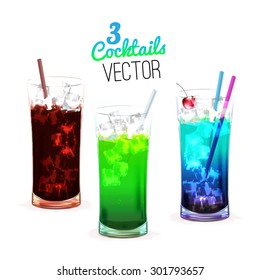 Cocktails vector. Beverage