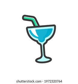 Cocktails vector Helps to relax in summer Beach trip concept.