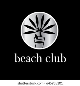 Cocktails vector logo design template