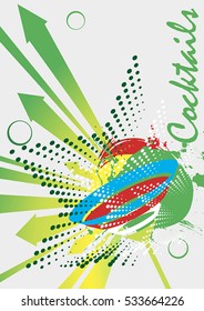 Cocktails.Abstract vector illustration