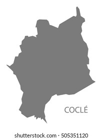 Cocle Panama Map grey