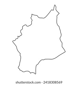 Mapa de la provincia de Cocle, división administrativa de Panamá. Ilustración vectorial.