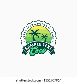 Coco Badge Concept Designs illustration vector template. Suitable for Creative Industry, Multimedia, entertainment, Educations, Shop, and any related business