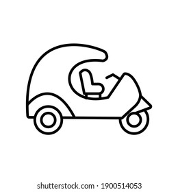 Coco Car vehicle transportation line icon