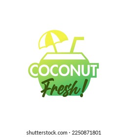 Coco Fresh, Coconut Water Drink logo design