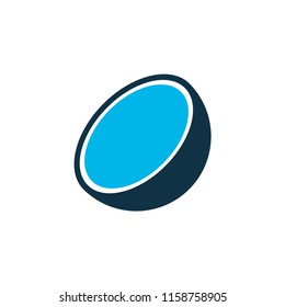 Coco icon colored symbol. Premium quality isolated cocoanut element in trendy style.