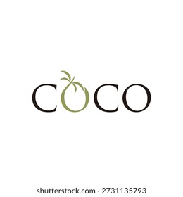 coco logo design, palm symbol icon vector template