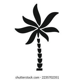Coco palm tree icon simple vector. Summer plant. Tropic forest