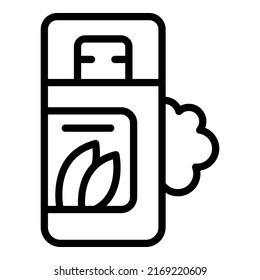 Coco spray icon outline vector. Milk cream. Kiwi extract