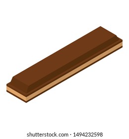 Cocoa bar icon. Isometric of cocoa bar vector icon for web design isolated on white background