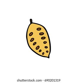 cocoa bean doodle icon
