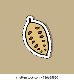 cocoa bean doodle icon