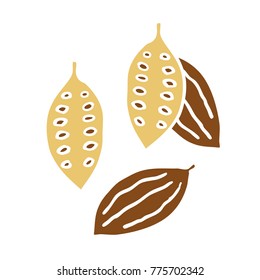 cocoa bean doodle icon