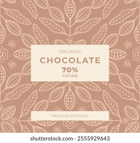 Cocoa bean illustration. Vintage style design template. chocolate cocoa beans. Vector illustration