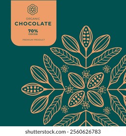 Cocoa bean illustration. Vintage style design template. chocolate cocoa beans. Vector illustration