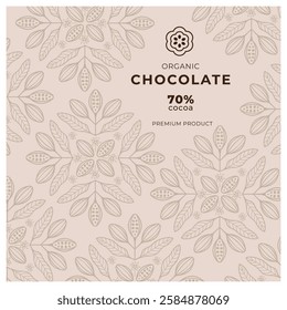 Cocoa bean illustration. Vintage style design template. chocolate cocoa beans. Vector illustration