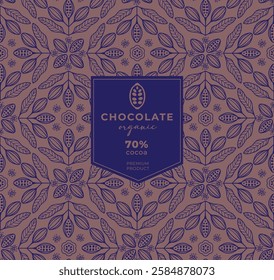 Cocoa bean illustration. Vintage style design template. chocolate cocoa beans. Vector illustration