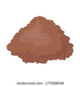 Cocoa bean isolated cartoon illustration icon. Vector illustration chocolate fruit on white background. Vector cartoon icon cocoa bean.