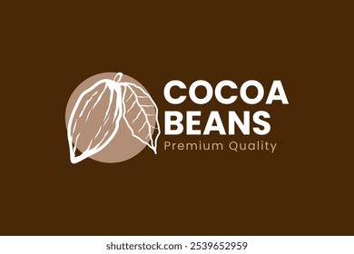 Ilustración de icono de Vector de logotipo de grano de cacao