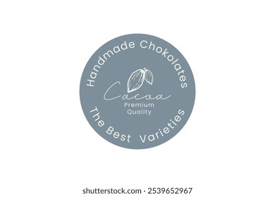 ícone do vetor do logotipo do feijão de cacau ilustração