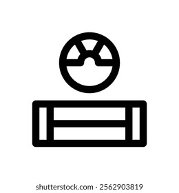 Cocoa beans fermentation. Editable stroke vector icon.