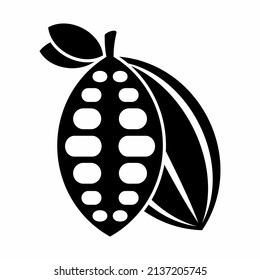 Cocoa Beans Flat style vector Icon