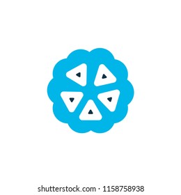 Cocoa beans icon colored symbol. Premium quality isolated cacao element in trendy style.