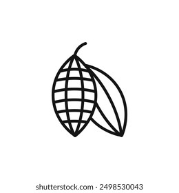 Cocoa Beans icon isolated on white background
