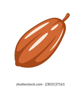 Cocoa beans isolated on white background. Logo template. Cacao beans. Design elements. Vector illustration