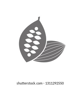 Cocoa Beans Line Icon On White Background. Eps 10.