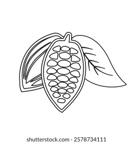 Cocoa beans logo icon design modern vector illustration