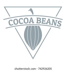 Cocoa beans logo. Simple illustration of cocoa beans vector logo for web