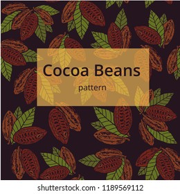 Cocoa beans pattern