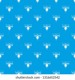Cocoa beans pattern vector seamless blue repeat for any use