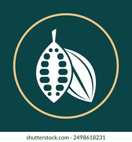 Cocoa Beans trendy icon impressive abstract vector illustration colorful artwork design