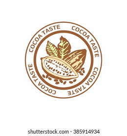 Cocoa beans / vector logo. Business icon for the company. Cocoa icons badges logos and labels for any use. Vector illustration.