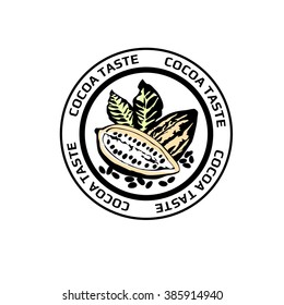 Cocoa beans / vector logo. Business icon for the company. Cocoa icons badges logos and labels for any use. Vector illustration.