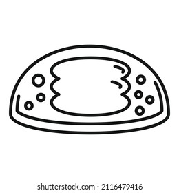 Cocoa bonbon icon outline vector. Cream paste. Food bar