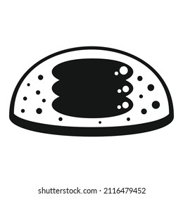 Cocoa bonbon icon simple vector. Cream paste. Food bar