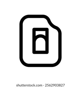 Cocoa butter. Editable stroke vector icon.