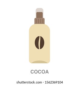 Cocoa butter flat icon on white transparent background. You can be used cocoa butter icon for several purposes.