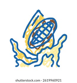 cocoa butter liquid yellow doodle icon sketch vector. cocoa butter liquid yellow sign. isolated symbol illustration