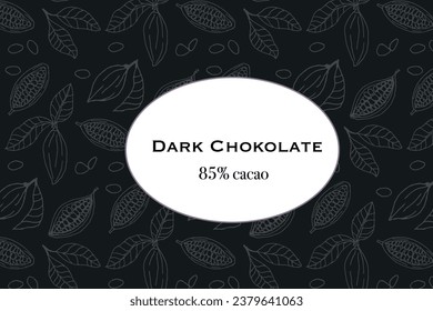 cocoa chocolate banner template for wrapping paper