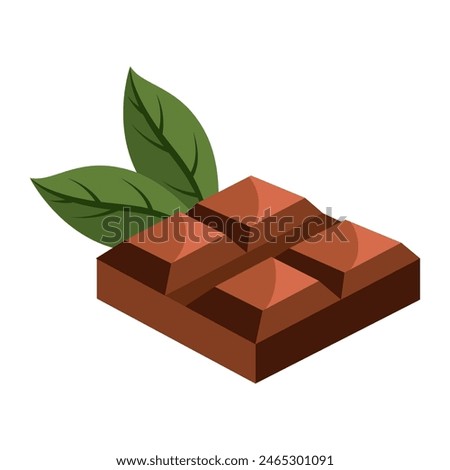 cocoa chocolate bar sweet and leaf